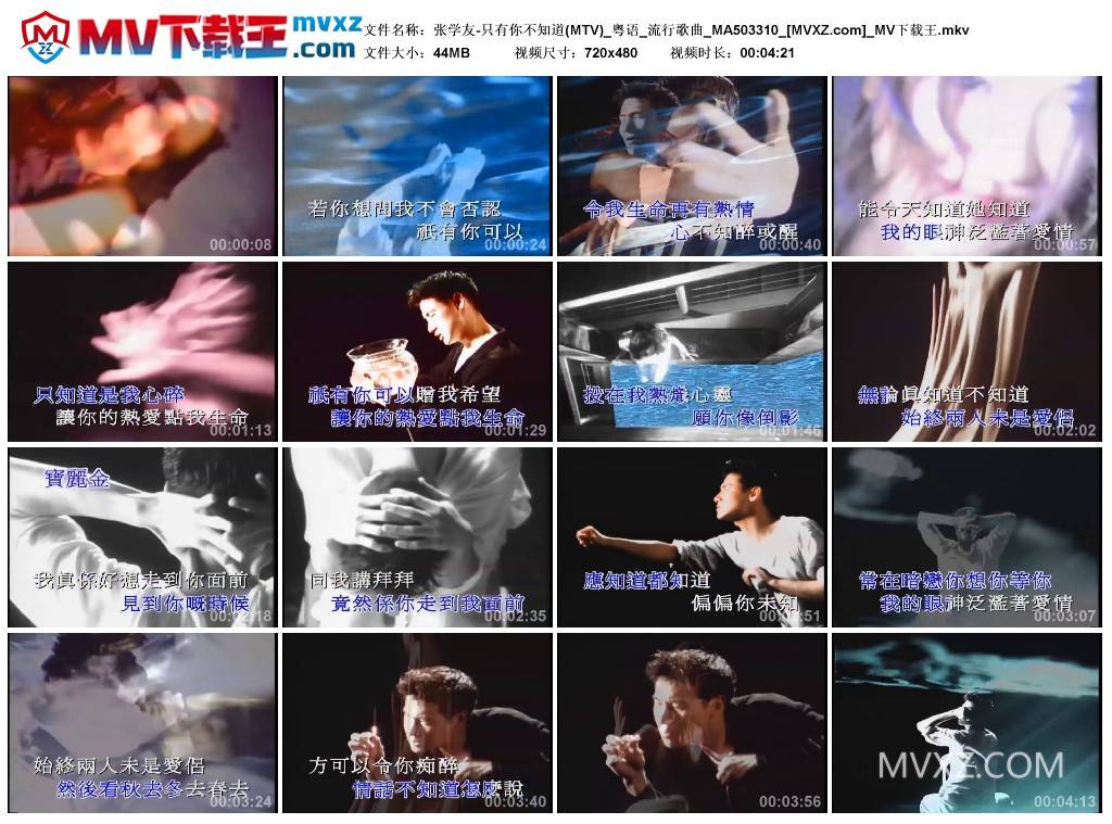 张学友-只有你不知道(MTV)_粤语_流行歌曲_MA503310